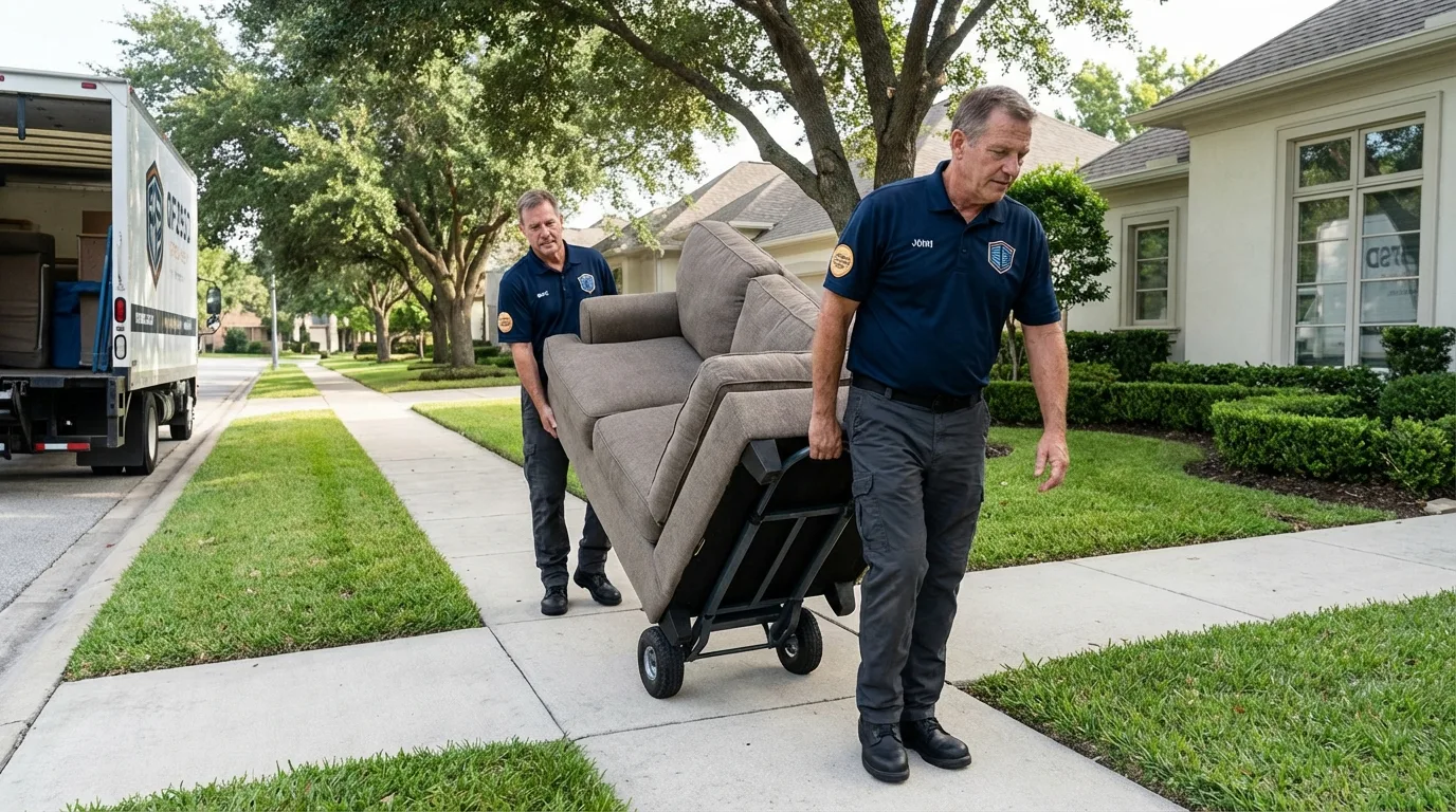 Local residential moving crew loading furniture in Jackson, KY